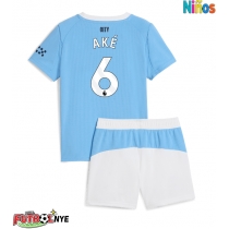 Camiseta Manchester City Nathan Ake #6 Primera Equipación para niños 2025-26 manga corta (+ pantalones cortos)